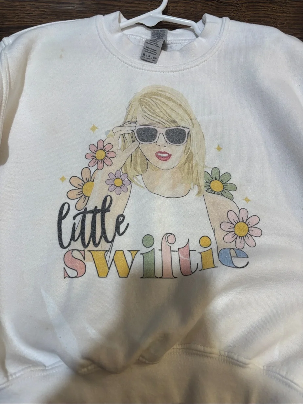 Little Swiftie White Graphic Sweatshirt